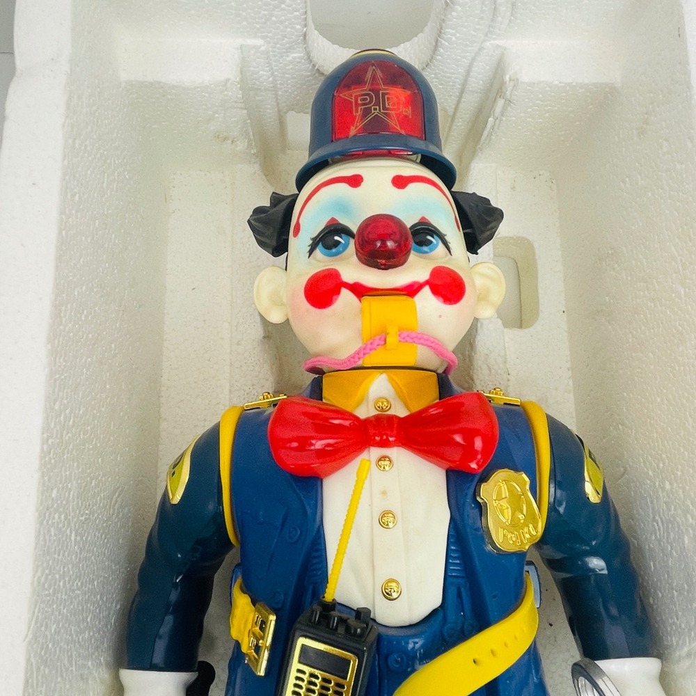 New Bright Bump N Bobby Clown Toy Blue Policeman 1989 Vintage Untested For Parts - Picture 11 of 16
